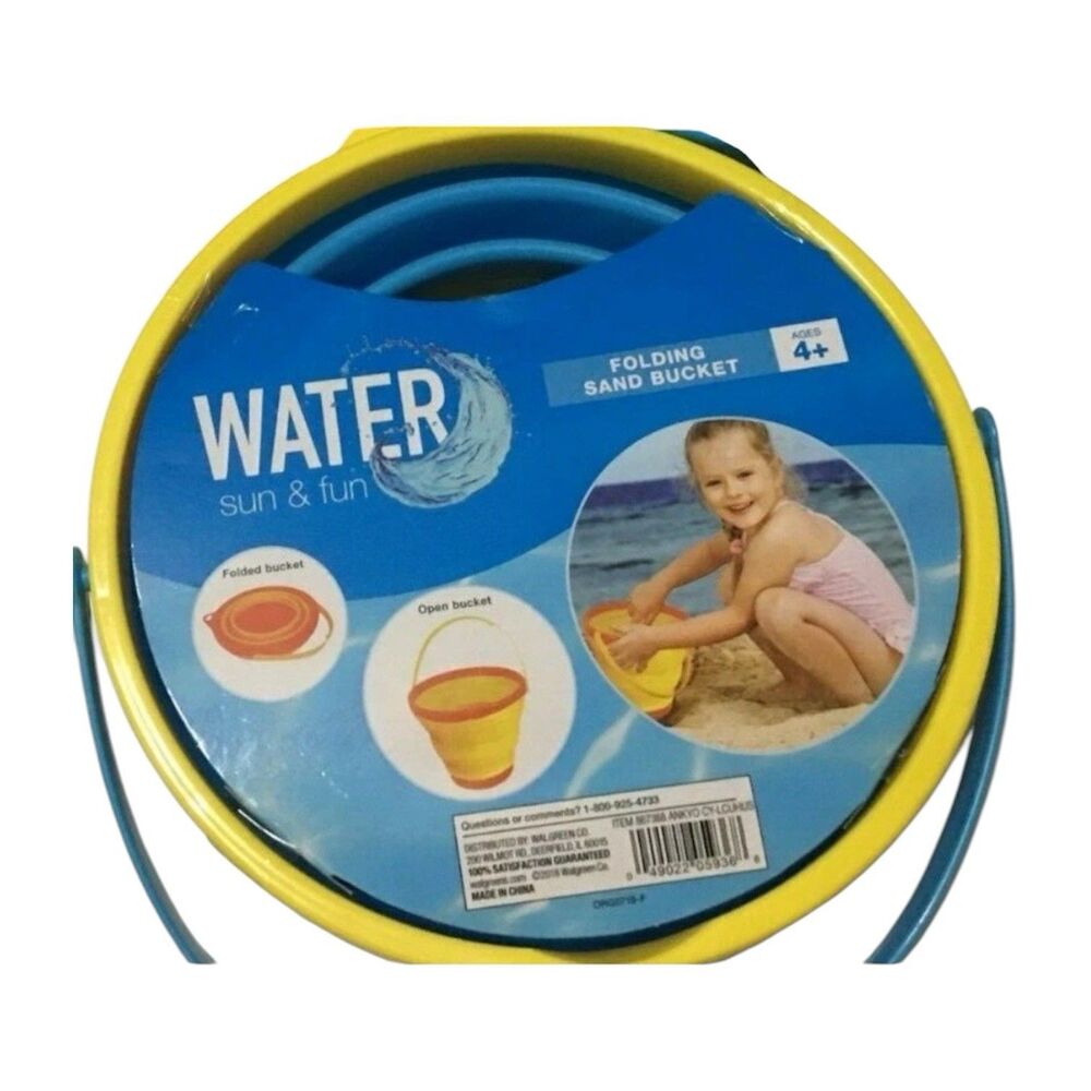 Water Sun & Fun Folding Sand Bucket 4+